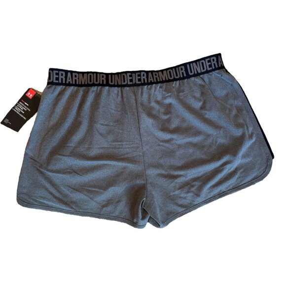 Under Armour HeatGear Womens Loose Fit Training Running Shorts Gray Black XL NWT - Picture 5 of 6
